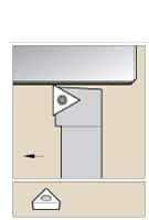 Hertel - STGC, Left Hand Cut, 3° Lead Angle, 5/8" Shank Height x 5/8" Shank Width, Neutral Rake Indexable Turning Toolholder - 4" OAL, TC..32.5. Insert Compatibility, Series Screw-Type - USA Tool & Supply