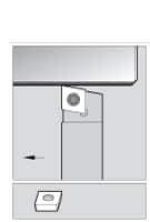 Kennametal - SCAC, Left Hand Cut, 10° Lead Angle, 3/8" Shank Height x 3/8" Shank Width, Neutral Rake Indexable Turning Toolholder - 6" OAL, CC..21.5. Insert Compatibility, Series Screw-On - USA Tool & Supply