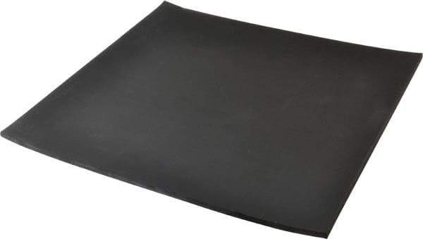 Made in USA - 12" Long, 12" Wide, 1/4" Thick, Neoprene Rubber Foam Sheet - 65 to 75 Durometer, Black, -40 to 225°F, 2,500 psi Tensile Strength, Plain Backing, Stock Length - USA Tool & Supply