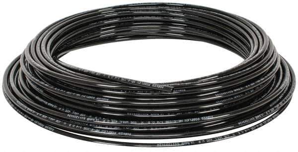 Parker - 0.18" ID x 1/4" OD, 1/32" Wall Thickness, 100' Long, Nylon Tube - Black, 425 Max psi, -60 to 200°F - USA Tool & Supply