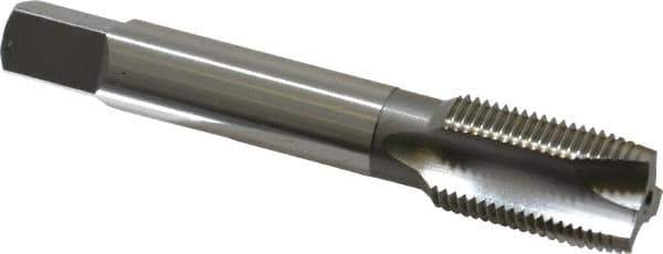 OSG - 3/4-16 UNF, 3 Flute, Bright Finish, High Speed Steel Spiral Point Tap - Plug Chamfer, Right Hand Thread, 4-1/4" OAL, 2" Thread Length, 0.59" Shank Diam, 3B Class of Fit, Series 105 - Exact Industrial Supply
