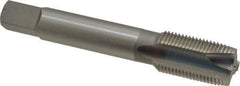 OSG - 3/4-16 UNF, 3 Flute, Bright Finish, High Speed Steel Spiral Point Tap - Plug Chamfer, Right Hand Thread, 4-1/4" OAL, 2" Thread Length, 0.59" Shank Diam, 2B Class of Fit, Series 105 - Exact Industrial Supply
