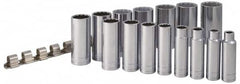 SK - 15 Piece 1/2" Drive Socket Set - USA Tool & Supply