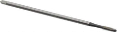 OSG - #6-32 UNC 2 Flute H3 Bright Finish High Speed Steel Spiral Point Extension Tap - Plug Chamfer, 4" OAL, 11/16" Thread Length, 2B Class of Fit - Exact Industrial Supply