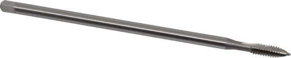 OSG - 1/4-20 UNC 2 Flute H3 Bright Finish High Speed Steel Spiral Point Extension Tap - Plug Chamfer, 6" OAL, 1" Thread Length, 3B Class of Fit - Exact Industrial Supply