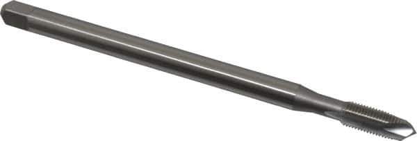 OSG - 3/8-24 UNF 3 Flute H3 Bright Finish High Speed Steel Spiral Point Extension Tap - Plug Chamfer, 6" OAL, 1-1/4" Thread Length, 3B Class of Fit - USA Tool & Supply