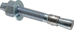 Red Head - 1/2 Inch Diameter, 1/2-13 Inch Thread, 3-3/4 Inch Overall Length, Grade 3, Wedge Expansion Concrete Anchor - Steel, Zinc Plated, 2-1/4 Inch Thread Length, Tie Wire Head, 1/2 Inch Drill - USA Tool & Supply