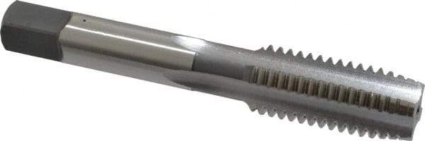 OSG - 5/8-11 UNC 4 Flute Bright Finish High Speed Steel Straight Flute Standard Hand Tap - Plug, Right Hand Thread, 3-13/16" OAL, 1-13/16" Thread Length, H11 Limit, 0.005" Oversize - Exact Industrial Supply