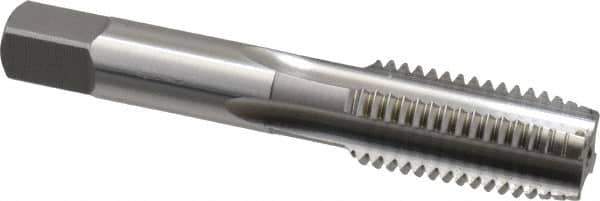 OSG - 3/4-10 UNC 4 Flute Bright Finish High Speed Steel Straight Flute Standard Hand Tap - Plug, Right Hand Thread, 4-1/4" OAL, 2" Thread Length, H11 Limit, 0.005" Oversize - Exact Industrial Supply