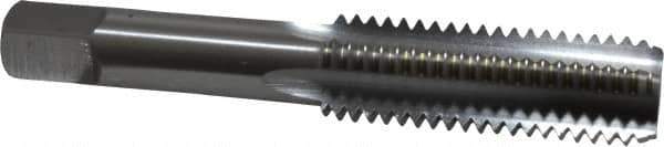 OSG - 5/8-11 UNC 4 Flute Bright Finish High Speed Steel Straight Flute Standard Hand Tap - Bottoming, Right Hand Thread, 3-13/16" OAL, 1-13/16" Thread Length, H11 Limit, 0.005" Oversize - Exact Industrial Supply