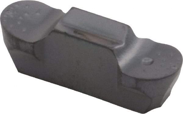 Iscar - 318159GEPI Grade IC908, 3.18mm Cutting Width Carbide Grooving Insert - 5mm Max Depth of Cut, Neutral, 1.59mm Corner Radius, TiAlN Finish - USA Tool & Supply