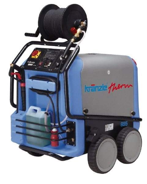 Kranzle - Electric, 5 hp, 2,500 psi, 3.3 GPM, Hot Water Pressure Washer - 66' Hose, 220 Max Volts - USA Tool & Supply