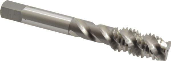 OSG - 1/2-13 UNC 3 Flute 3B Plug Spiral Flute Tap - High Speed Steel, Bright Finish, 3-3/8" OAL, Right Hand Flute, Right Hand Thread, H3, Series 106/107 - USA Tool & Supply