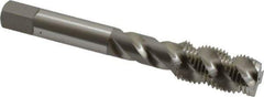OSG - 1/2-20 UNF 3 Flute 3B Plug Spiral Flute Tap - High Speed Steel, Bright Finish, 3-3/8" OAL, Right Hand Flute, Right Hand Thread, H3, Series 106/107 - USA Tool & Supply