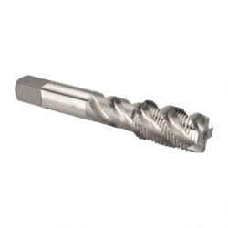 OSG - 3/4-16 UNF 4 Flute 3B Plug Spiral Flute Tap - High Speed Steel, Bright Finish, 4-1/4" OAL, Right Hand Flute, Right Hand Thread, H3, Series 106/107 - USA Tool & Supply