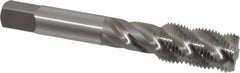 OSG - 5/8-18 UNF 4 Flute 3B Bottoming Spiral Flute Tap - High Speed Steel, Bright Finish, 3-13/16" OAL, Right Hand Flute, Right Hand Thread, H3, Series 106/107 - USA Tool & Supply