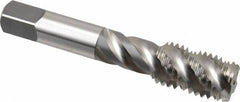 OSG - 3/4-10 UNC 4 Flute Bottoming Spiral Flute Tap - High Speed Steel, Bright Finish, 4-1/4" OAL, Right Hand Flute, Right Hand Thread, H3, Series 106/107 - USA Tool & Supply