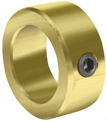 Climax Metal Products - 7/8" Bore, Stainless Steel, Set Screw Solid Set Screw Collars - 1-1/2" Outside Diam, 9/16" Wide - USA Tool & Supply