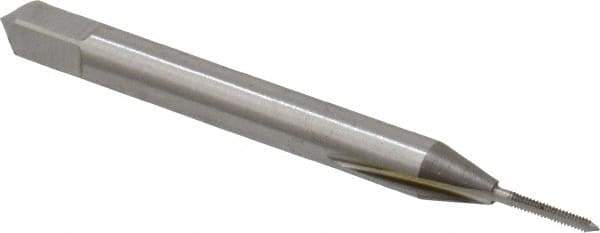 OSG - #000-120 UNC 2 Flute Bright Finish High Speed Steel Straight Flute Standard Hand Tap - Bottoming, Right Hand Thread, 1-1/2" OAL, 3/16" Thread Length, H1 Limit, Oversize - USA Tool & Supply