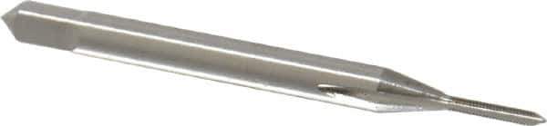 OSG - #00-96 UNC 2 Flute Bright Finish High Speed Steel Straight Flute Standard Hand Tap - Bottoming, Right Hand Thread, 1-9/16" OAL, 1/4" Thread Length, H2 Limit, Oversize - USA Tool & Supply