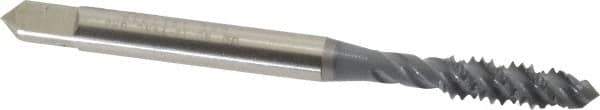 OSG - #10-24 UNC 3 Flute 2B/3B Plug Spiral Flute Tap - High Speed Steel, elektraLUBE Finish, 2-3/8" OAL, Right Hand Flute, Right Hand Thread, H3, Series 107 - Exact Industrial Supply