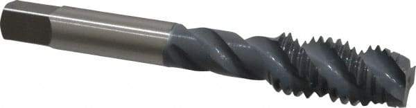 OSG - 1/2-13 UNC 3 Flute 2B Plug Spiral Flute Tap - High Speed Steel, elektraLUBE Finish, 3-3/8" OAL, Right Hand Flute, Right Hand Thread, H5, Series 107 - USA Tool & Supply