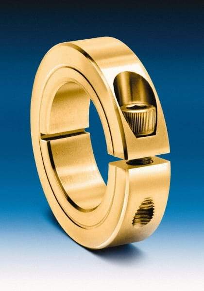 Climax Metal Products - 5/8" Bore, Steel, Two Piece Clamping Shaft Collar - 1-5/16" Outside Diam, 7/16" Wide - USA Tool & Supply