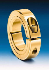 Climax Metal Products - 5/8" Bore, Steel, Two Piece Clamping Shaft Collar - 1-5/16" Outside Diam, 7/16" Wide - USA Tool & Supply