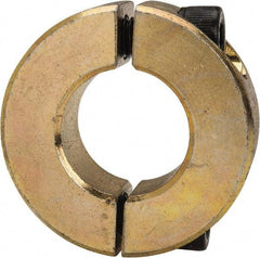 Climax Metal Products - 3/4" Bore, Steel, Two Piece Clamping Shaft Collar - 1-1/2" Outside Diam, 1/2" Wide - USA Tool & Supply