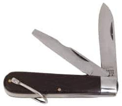 Proto - 3" Blade, Partially Serrated Electrician's Pocket Knife - Wood - USA Tool & Supply