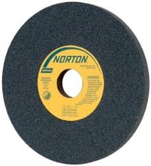 Norton - 7" Diam x 1-1/4" Hole x 1/2" Thick, H Hardness, 100 Grit Surface Grinding Wheel - Silicon Carbide, Type 1, Fine Grade, 3,600 Max RPM, Vitrified Bond, No Recess - USA Tool & Supply