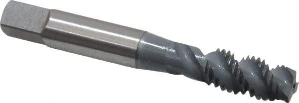 OSG - M10x1.50 Metric Coarse 3 Flute 6H Plug Spiral Flute Tap - High Speed Steel, elektraLUBE Finish, 2-15/16" OAL, Right Hand Flute, Right Hand Thread, D6, Series 143 - USA Tool & Supply