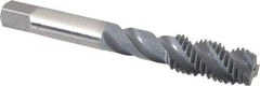 OSG - M12x1.75 Metric Coarse 3 Flute 6H Bottoming Spiral Flute Tap - High Speed Steel, elektraLUBE Finish, 3-3/8" OAL, Right Hand Flute, Right Hand Thread, D6, Series 143 - USA Tool & Supply