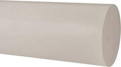 Made in USA - 1' Long, 5" Diam, Polypropylene Plastic Rod - Natural (Color) - USA Tool & Supply
