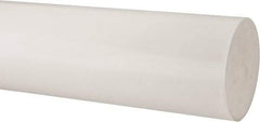 Made in USA - 2' Long, 6" Diam, Polypropylene Plastic Rod - Natural (Color) - USA Tool & Supply