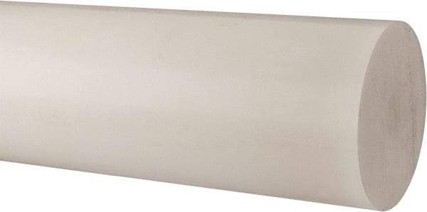 Made in USA - 1' Long, 7" Diam, Polypropylene Plastic Rod - Natural (Color) - USA Tool & Supply
