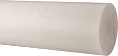 Made in USA - 2' Long, 7" Diam, Polypropylene Plastic Rod - Natural (Color) - USA Tool & Supply