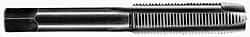 OSG - #2-56 UNC, 2 Flute, Oxide Finish, High Speed Steel Spiral Point Tap - Bottoming Chamfer, Right Hand Thread, 1-3/4" OAL, 7/16" Thread Length, 0.141" Shank Diam, 2B Class of Fit, Series 105B - Exact Industrial Supply