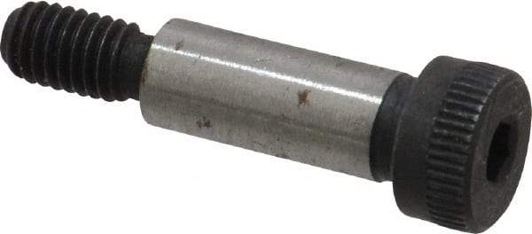 Value Collection - 1/4" Shoulder Diam x 5/8" Shoulder Length, #10-32 UNF, Hex Socket Shoulder Screw - 4140 Alloy Steel, Uncoated, 3/16" Head Height x 3/8" Head Diam - USA Tool & Supply