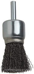 DeWALT - 8" OD, 1/2" Arbor Hole, Crimped Steel Wheel Brush - 1" Face Width, 0.014" Filament Diam, 4,000 RPM - USA Tool & Supply