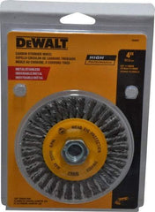 DeWALT - 4" OD, 5/8-11 Arbor Hole, Knotted Steel Wheel Brush - 0.02" Filament Diam, 20,000 RPM - USA Tool & Supply