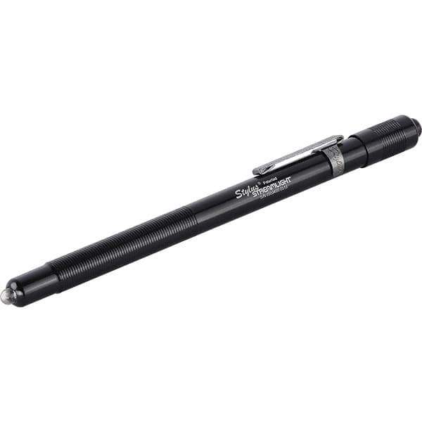Streamlight - Blue LED Bulb, 2 Lumens, Mini Flashlight - Black Aluminum Body, 3 AAAA Alkaline Batteries Included - USA Tool & Supply
