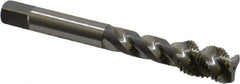 OSG - 3/8-24 UNF, 3 Flute, 50° Helix, Bottoming Chamfer, Bright Finish, High Speed Steel Spiral Flute STI Tap - Right Hand Flute, 2-15/16" OAL, 0.367" Shank Diam, 1-1/4" Thread Length - Exact Industrial Supply