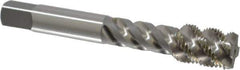 OSG - 1/2-20 UNF, 4 Flute, 50° Helix, Bottoming Chamfer, Bright Finish, High Speed Steel Spiral Flute STI Tap - Right Hand Flute, 3-3/8" OAL, 0.367" Shank Diam, 1-21/32" Thread Length - Exact Industrial Supply