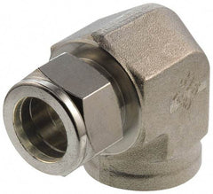 Parker - 3/4" OD, Stainless Steel Female Elbow - -425 to 1,200°F, 1-3/8" Hex, Comp x FNPT Ends - USA Tool & Supply