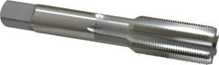OSG - 11/16-24 UNEF 6 Flute Bright Finish High Speed Steel Straight Flute Standard Hand Tap - Bottoming, Right Hand Thread, 4-1/32" OAL, 1-13/16" Thread Length, H3 Limit, Oversize - USA Tool & Supply
