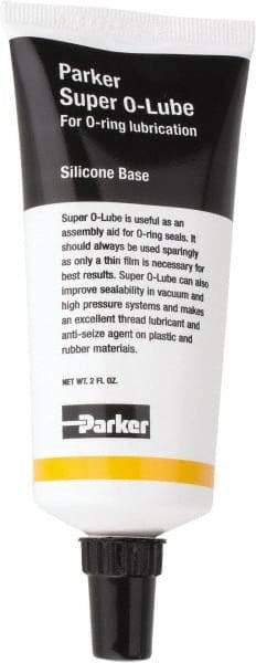 Parker - 2 oz Super O Lube, V Ring, U Cup & Piston Cup - PTFE, Use with Any Rubber Polymer - USA Tool & Supply