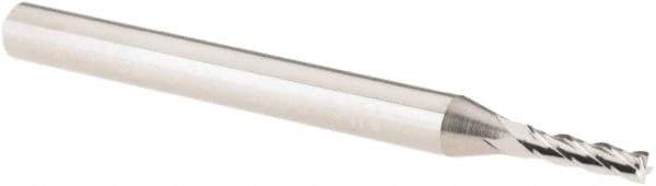 Niagara Cutter - 1/16", 1/4" LOC, 1/8" Shank Diam, 1-1/2" OAL, 4 Flute, Solid Carbide Square End Mill - Single End, Uncoated, Spiral Flute, 30° Helix, Centercutting, Right Hand Cut, Right Hand Flute, Series C430 - USA Tool & Supply