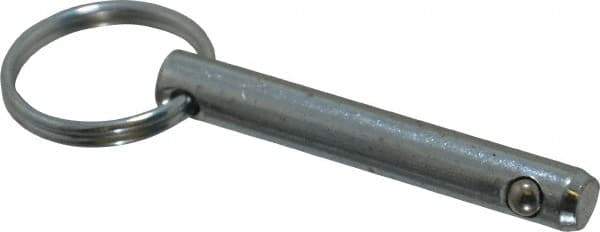 Gibraltar - 5/16" Pin Diam, 2" Long, Zinc Plated Steel Ball Lock Hitch Pin - 1-5/8" Usable Length - USA Tool & Supply