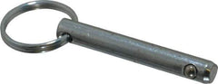 Gibraltar - 5/16" Pin Diam, 2" Long, Zinc Plated Steel Ball Lock Hitch Pin - 1-5/8" Usable Length - USA Tool & Supply